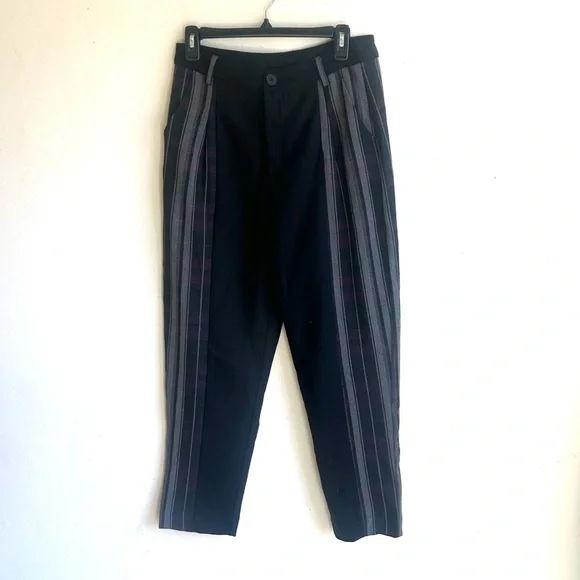 Disturbia Gambit Spliced Check Goth Tapered Trousers Size 6 NWT - Picture 4 of 12